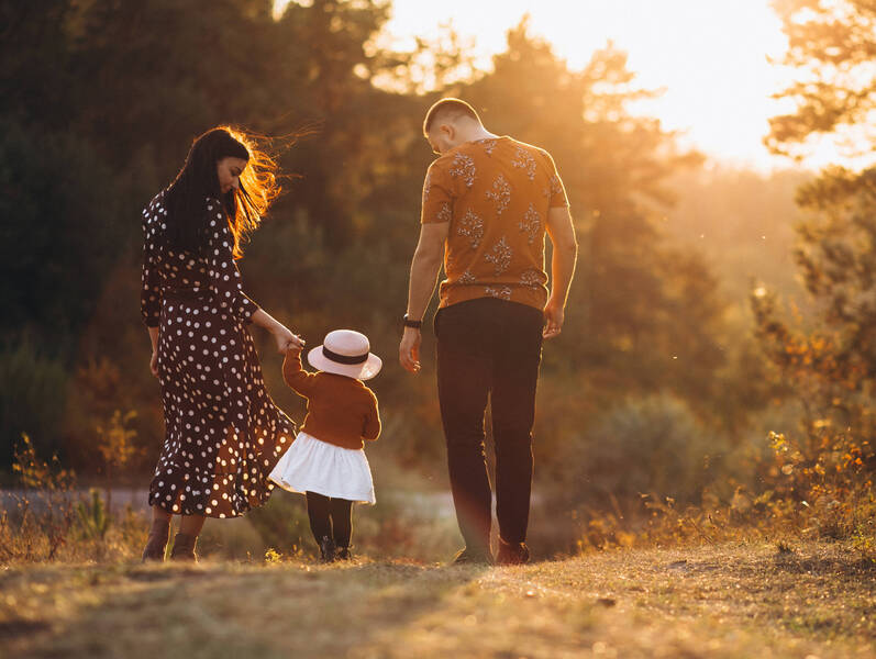 famiglia mamma papa figlia