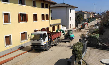 Proseguono i lavori a Cavalicco per la realizzazione della rete fognaria e il potenziamento della rete idrica