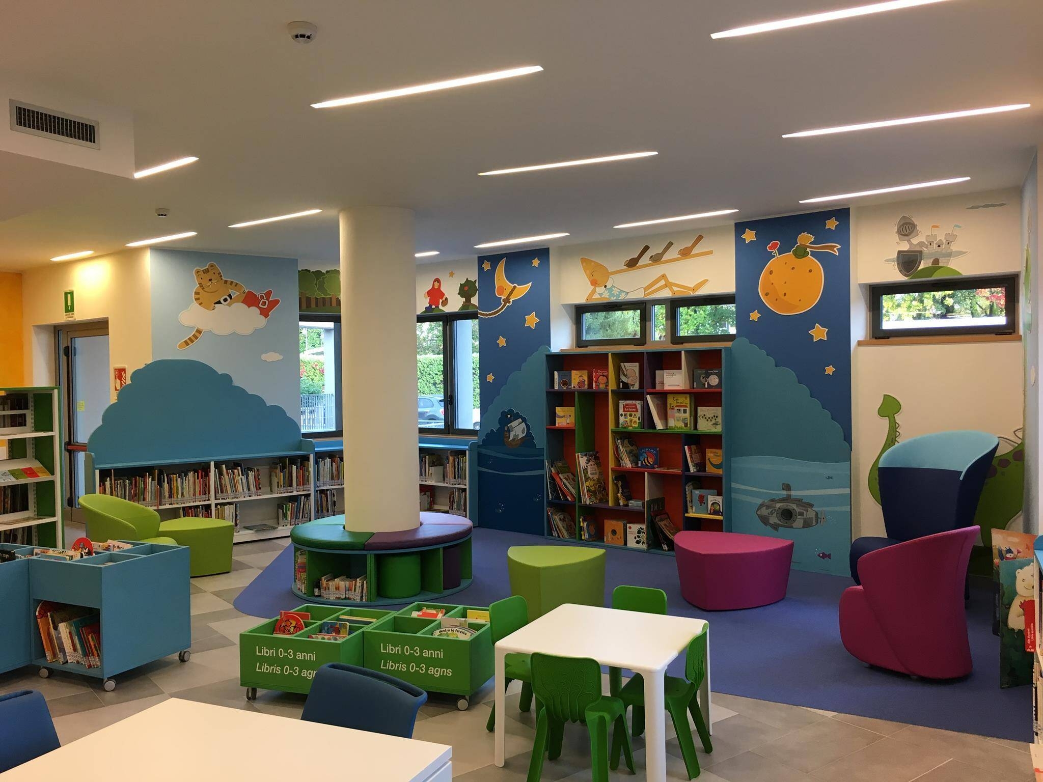 Immagine sezione ragazzi biblioteca di tavagnacco