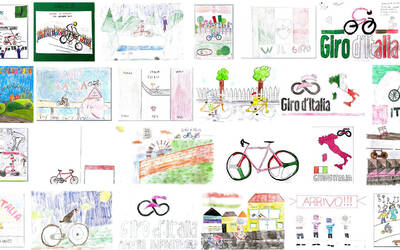 Immagine con tutti i disegni dei bambini