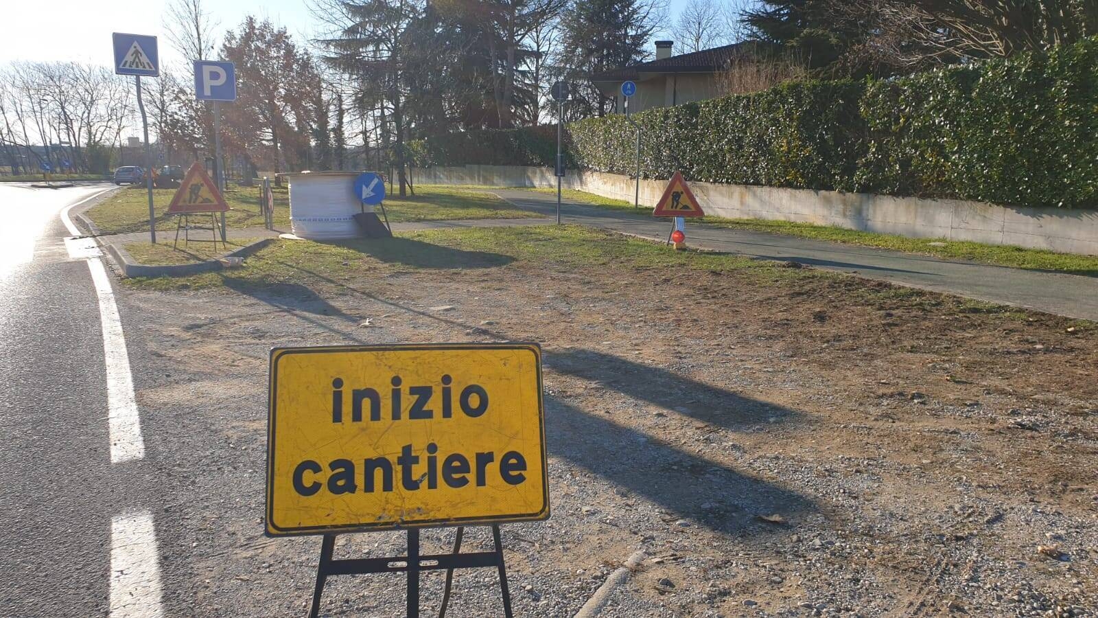 Immagine con lavori in corso per la fibra ottica
