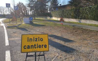 Immagine con lavori in corso per la fibra ottica