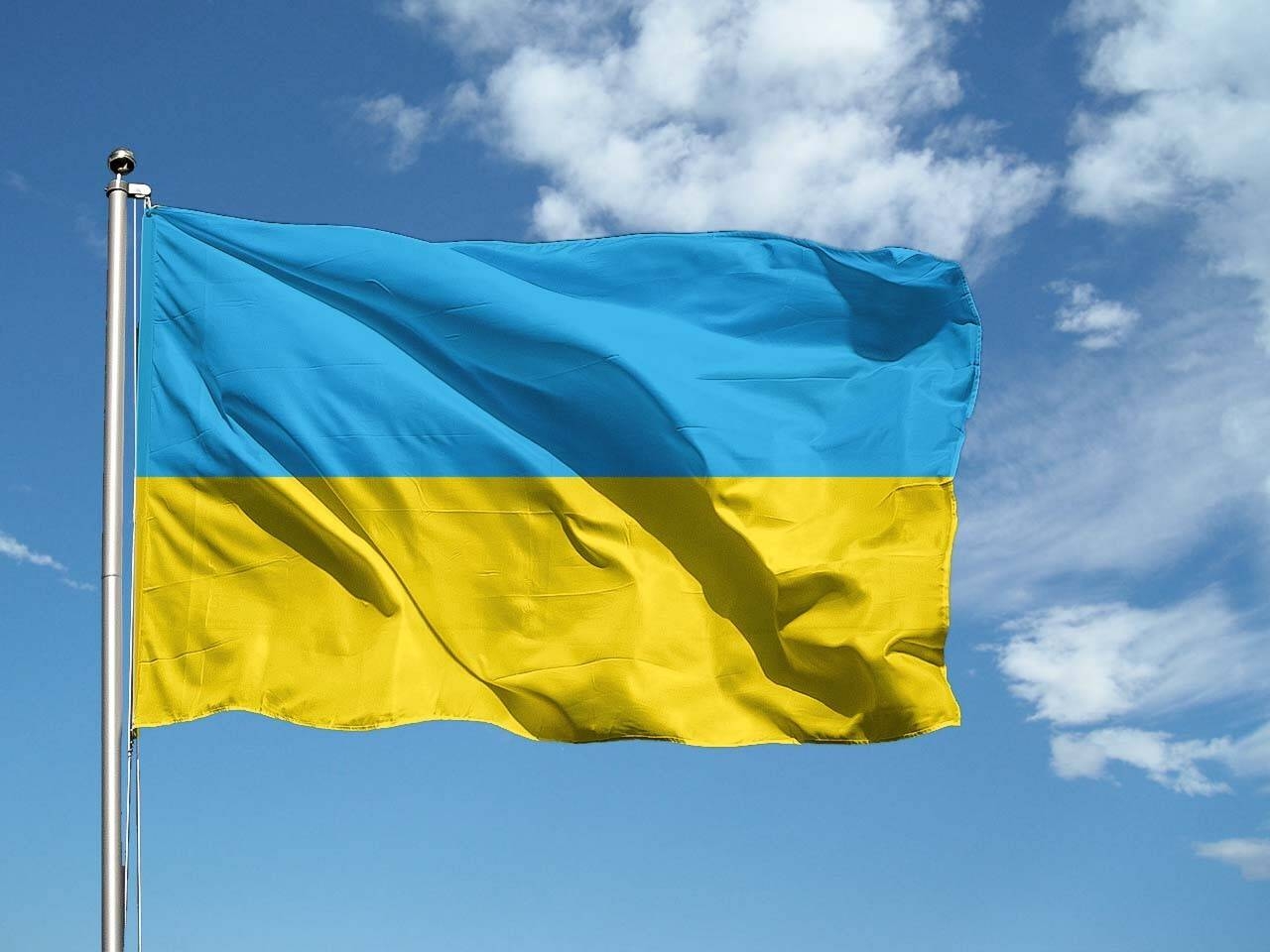 Immagine con bandiera dell'Ucraina