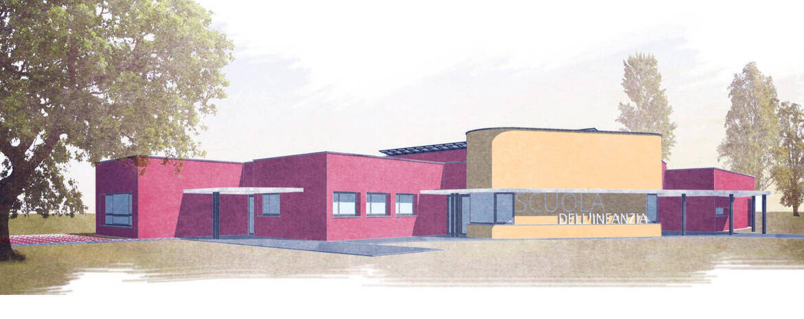 Rendering della nuova scuola dell'infanzia