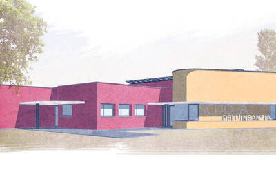 Rendering della nuova scuola dell'infanzia