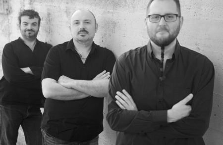Luca Colussi e altri due uomini