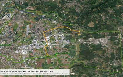 planimetria percorso pedalata 2021