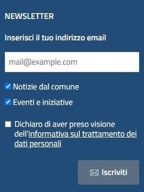 Immagine: Footer sito web