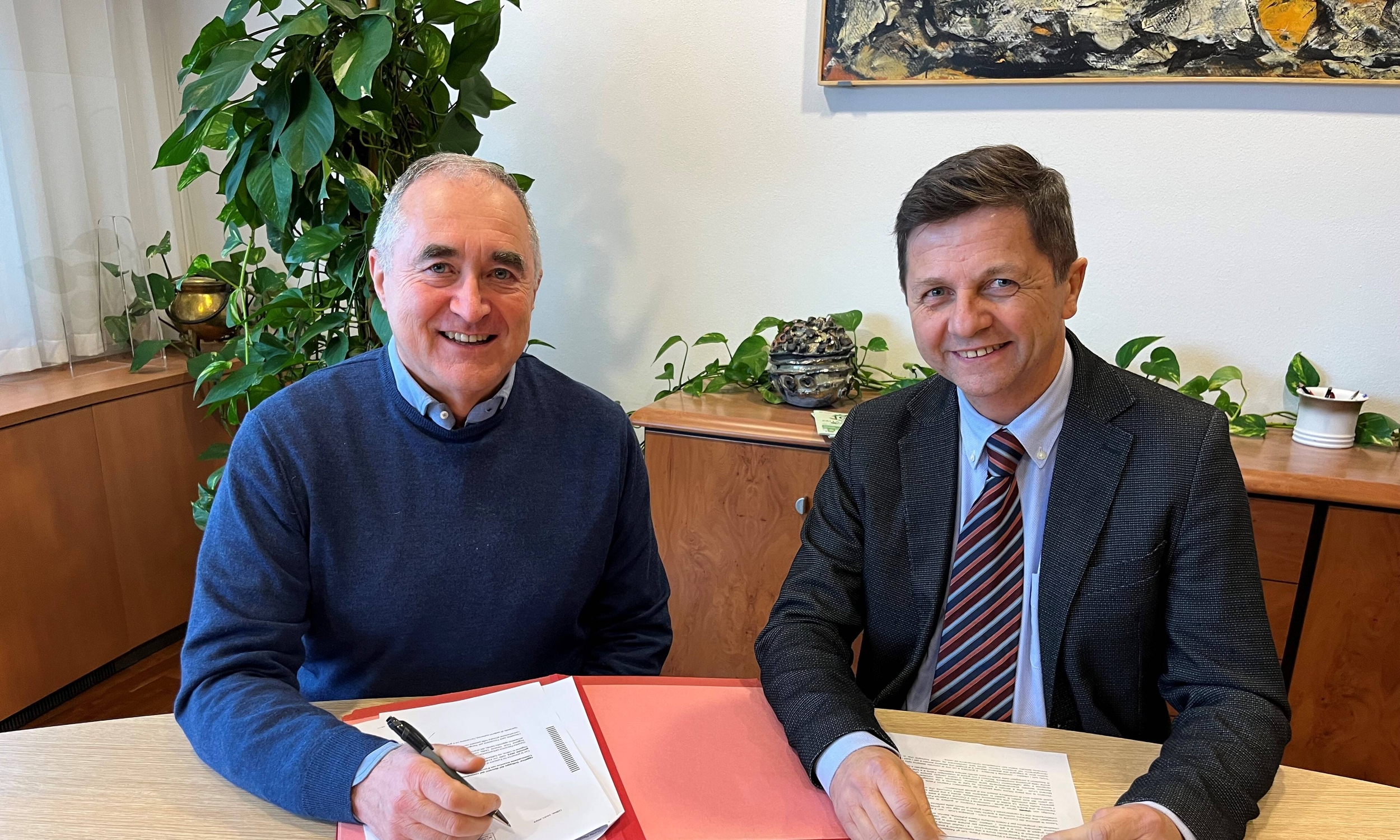 Il sindaco Lirutti e il vicesindaco Fabris