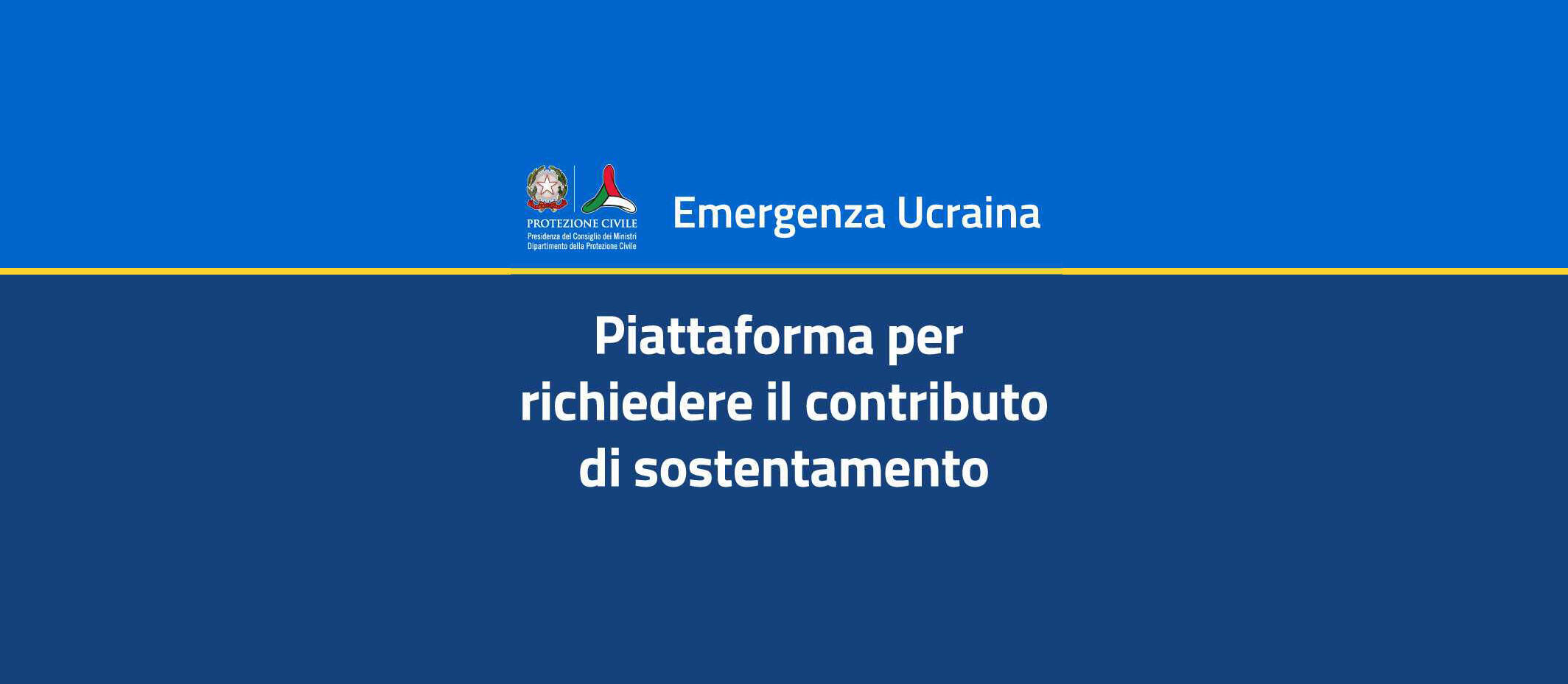 Immagine con il banner informativo