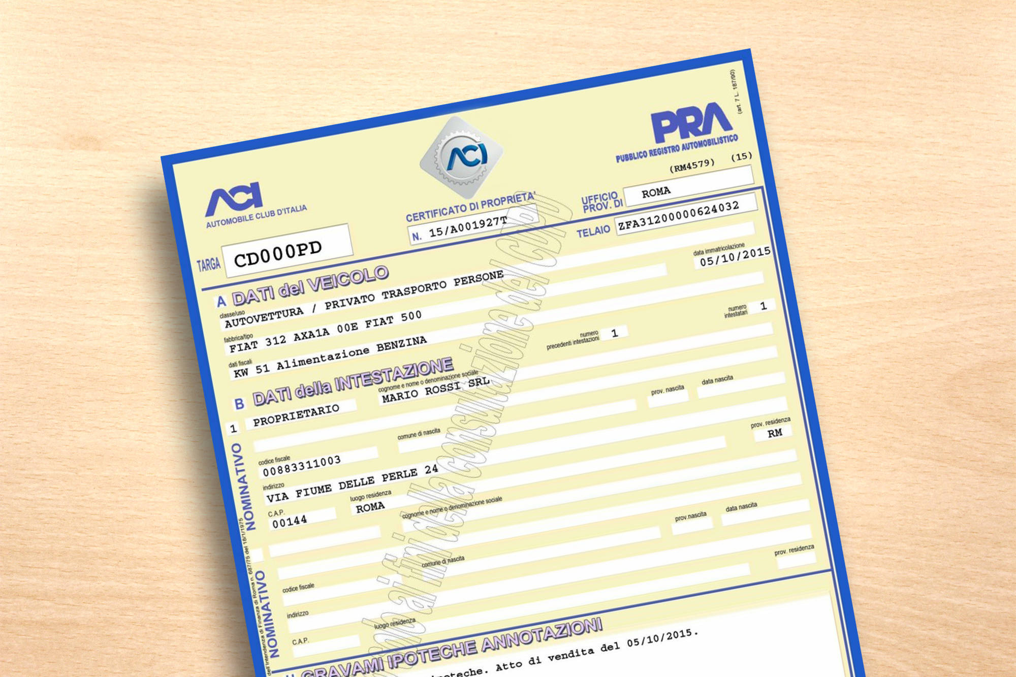 Autenticare firma passaggi proprietà